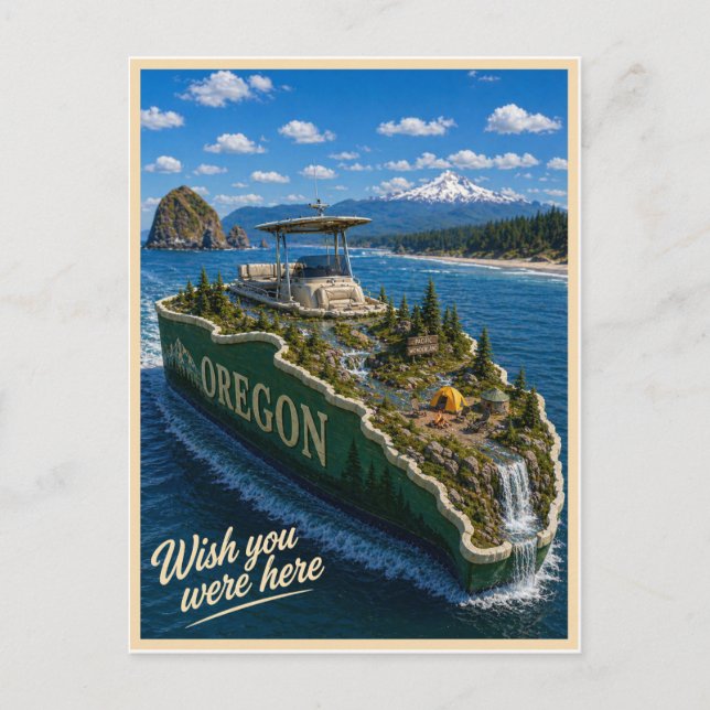 Oregon | Wish You Were Here | State Series Postcard (Front)