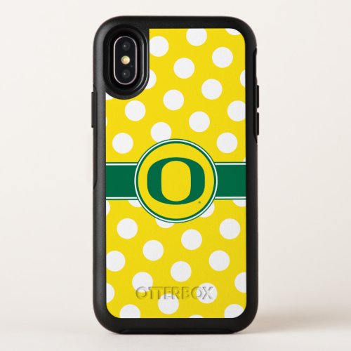 Oregon  Yellow Polka Dot Pattern OtterBox Symmetry iPhone X Case