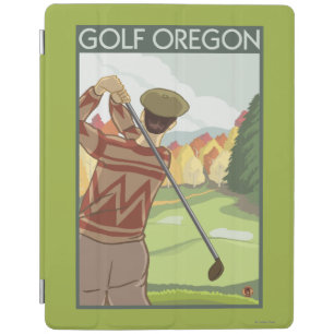OregonGolf Scene Vintage Travel Poster iPad Smart Cover