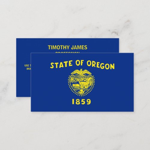 Oregonian Flag Flag of Oregon Business Card