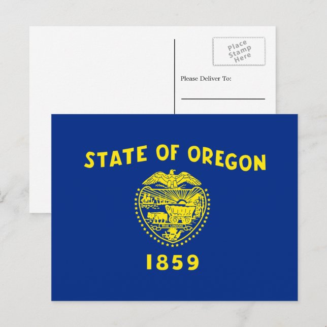 Oregonian Flag, Flag of Oregon Postcard (Front/Back)