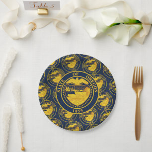 Oregonian Seal, Oregon Paper Plates