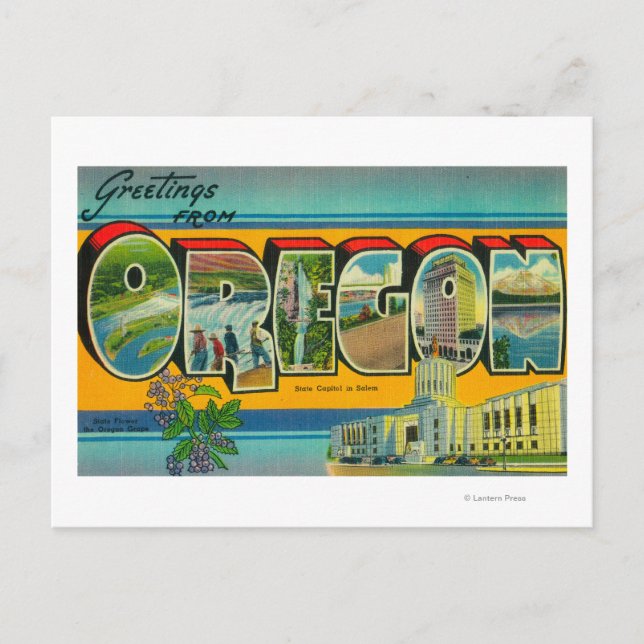 OregonLarge Letter Scenes 3 Postcard (Front)