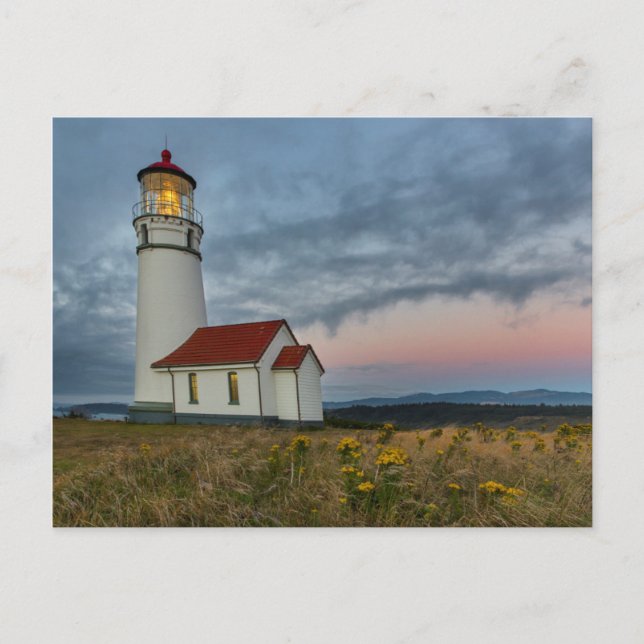 Oregon's oldest lighthouse at Cape Blanco State Postcard (Front)