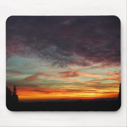 Oregons Vibrant Sky at Sunset Mouse Pad