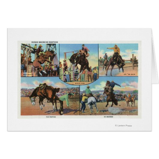 OregonScenic Views of Rodeo Bronco Busters Cards (Front Horizontal)