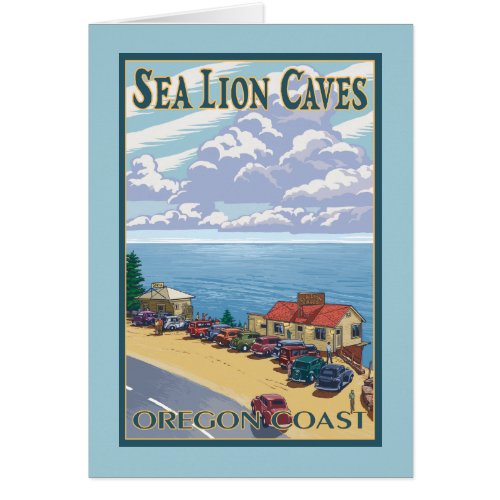 OregonSea Lion Caves Vintage Travel Poster