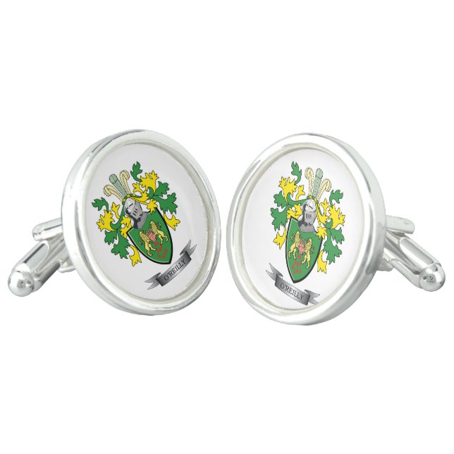 O'Reilly Coat of Arms Cufflinks (Angled)
