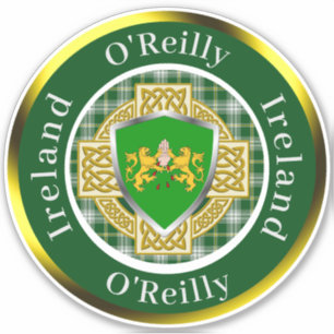 O'Reilly Irish Shield/Celtic Cross Personalized Sticker