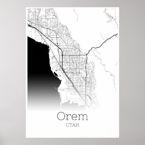 Orem Map _ Utah _ City Map Poster