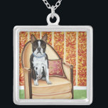 Oreo Cookie Boston Silver Plated Necklace<br><div class="desc">Animals</div>