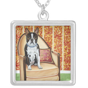 Oreo Cookie Boston Silver Plated Necklace