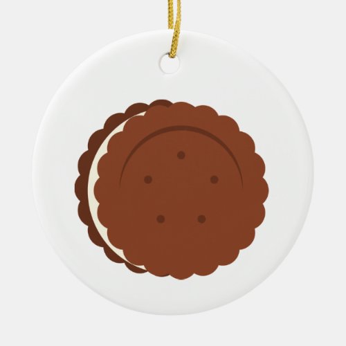 Oreo Cookie Ceramic Ornament