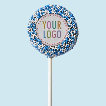 Oreo® Cookie Pops Custom Company Logo Blue & White by MISOOK at Zazzle