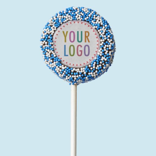 Oreo Cookie Pops Custom Company Logo Blue  White