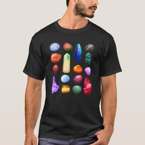 Ores Minerals Gems And Crystals Rock Collecting T_Shirt
