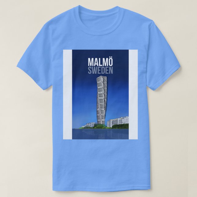 Oresund strait Malmo Sweden Scandinavian T-Shirt (Design Front)