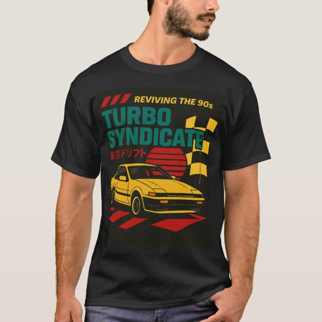 OREXO “Turbo Syndicate AE86” T-Shirt Black (Front)