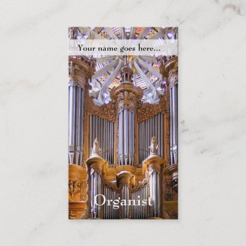 Organ and rose window business card