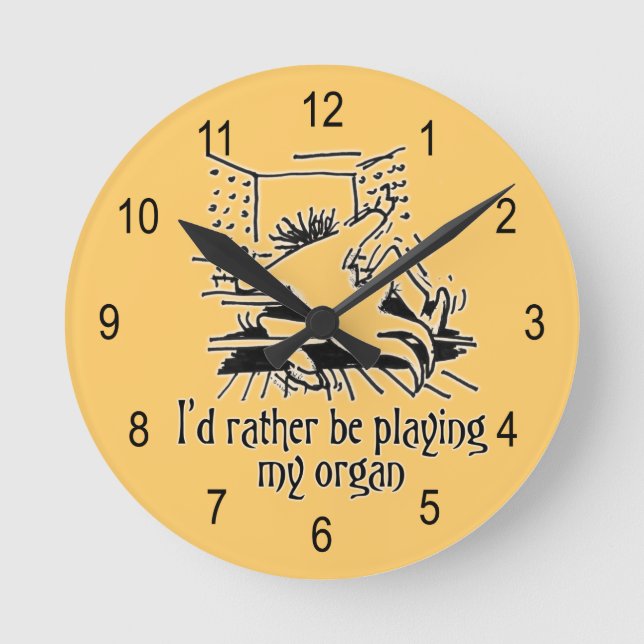 Organ cartoon clock (Front)