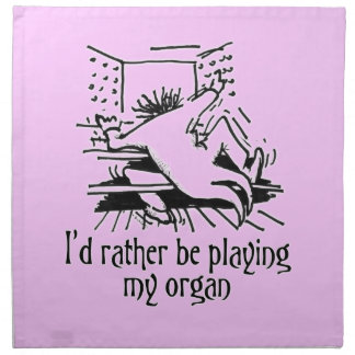 Organ cartoon napkins - lilac