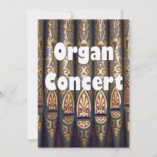 Organ concert invitation _ pipes