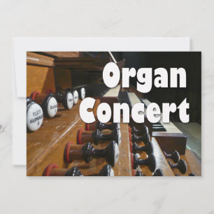 Organ concert invite - French organ console