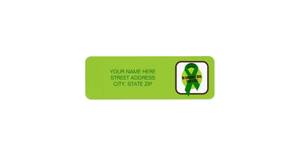 Organ Donation Awareness Address Mailing Labels Zazzle