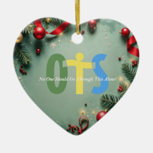 Organ Donation Awareness Christmas Holiday Ceramic Ornament