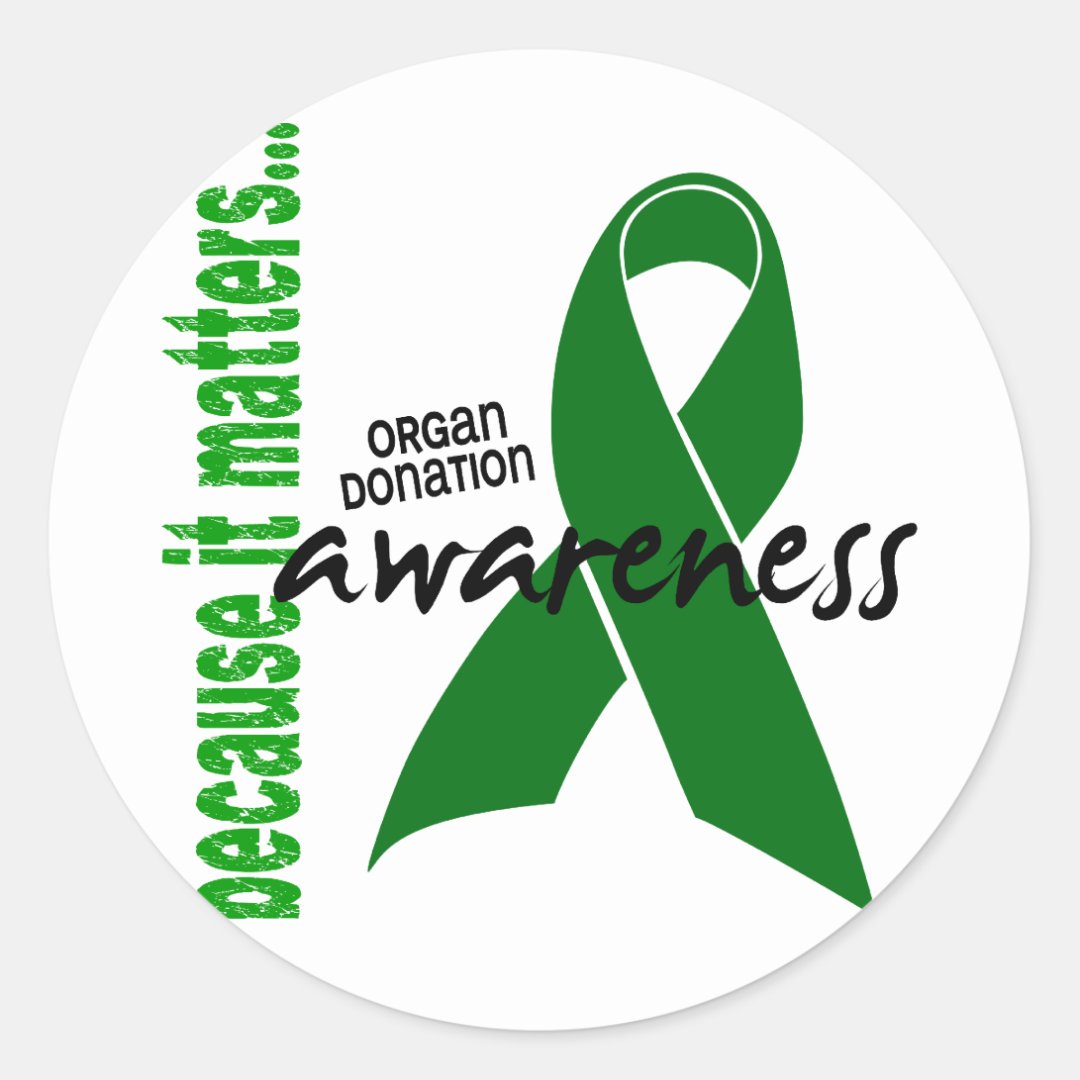 Organ Donation Awareness Classic Round Sticker | Zazzle