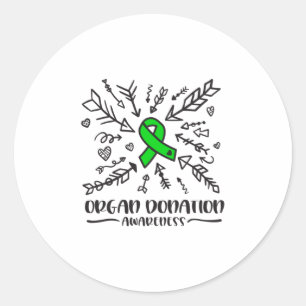 Organ Donation awareness, organ donor Classic Round Sticker