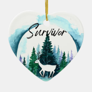Organ Donation Awareness Survivor Holiday Ceramic Ornament