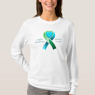 Organ Donation Saves Lives Donor Awareness Heart T-Shirt