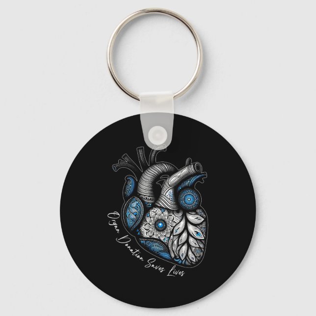 Organ Donation Saves Lives Heart Transplant Cardia Keychain (Front)