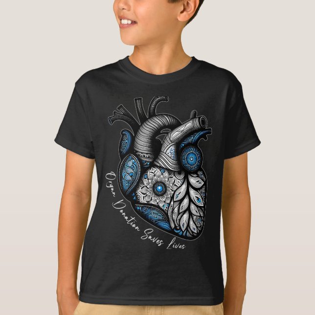 Organ Donation Saves Lives Heart Transplant Cardia T-Shirt (Front)