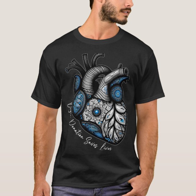 Organ Donation Saves Lives Heart Transplant Cardia T-Shirt (Front)