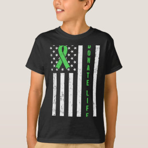 Organ Donor Awareness Flag Organ Donation Ribbon T-Shirt