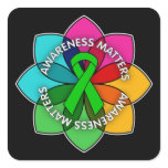 Organ Donor Awareness Matters Petals Square Sticker