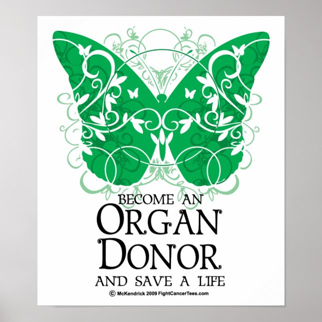 Organ Donor Butterfly Poster (Front)