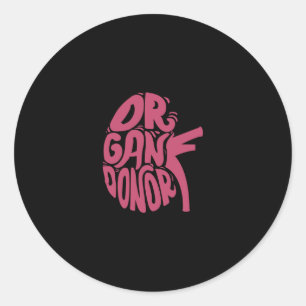 Organ Donor Donation Kidney Classic Round Sticker