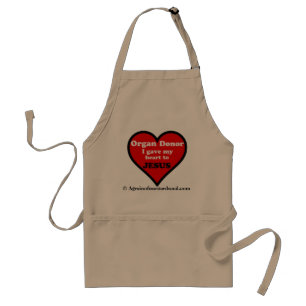 "Organ Donor" gave my heart to Jesus Adult Apron