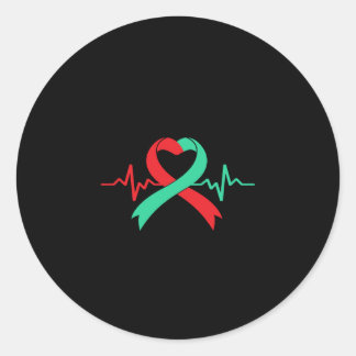 Organ Donor Ogran Transplant Warrior Surgery Classic Round Sticker