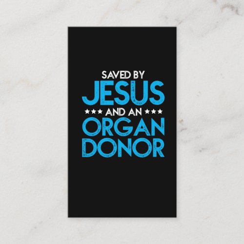 Organ Donor Shirt Christian Organ Transplant Business Card