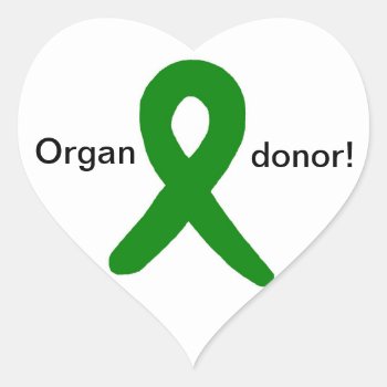 Organ Donor Stickers by GreenCannon at Zazzle