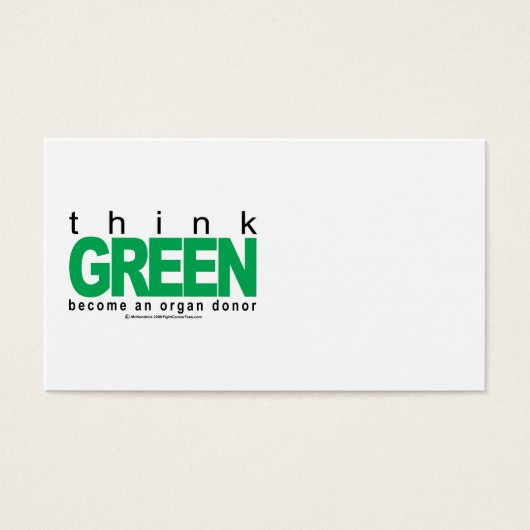 Organ Donor THINK Green (Front)