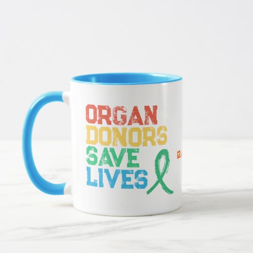 Organ Donors Colorful Customizable Design Coffee  Mug