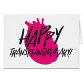 Organ Heart | Happy Transplantaversary Card (Front Horizontal)