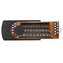 Organ keyboard and stops