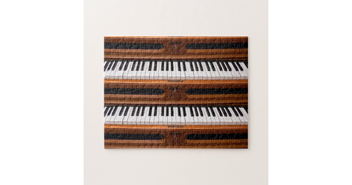 Organ keyboard jigsaw puzzle Zazzle