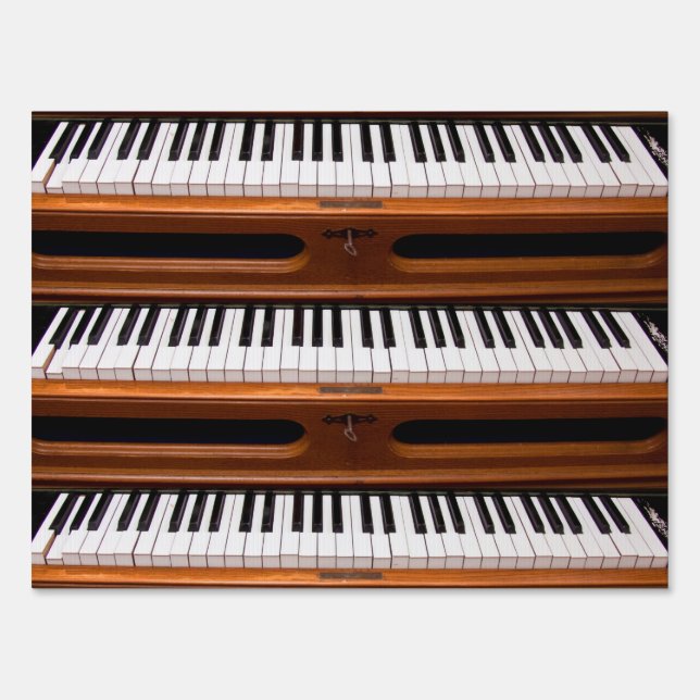 Organ keyboard yard sign (Front)